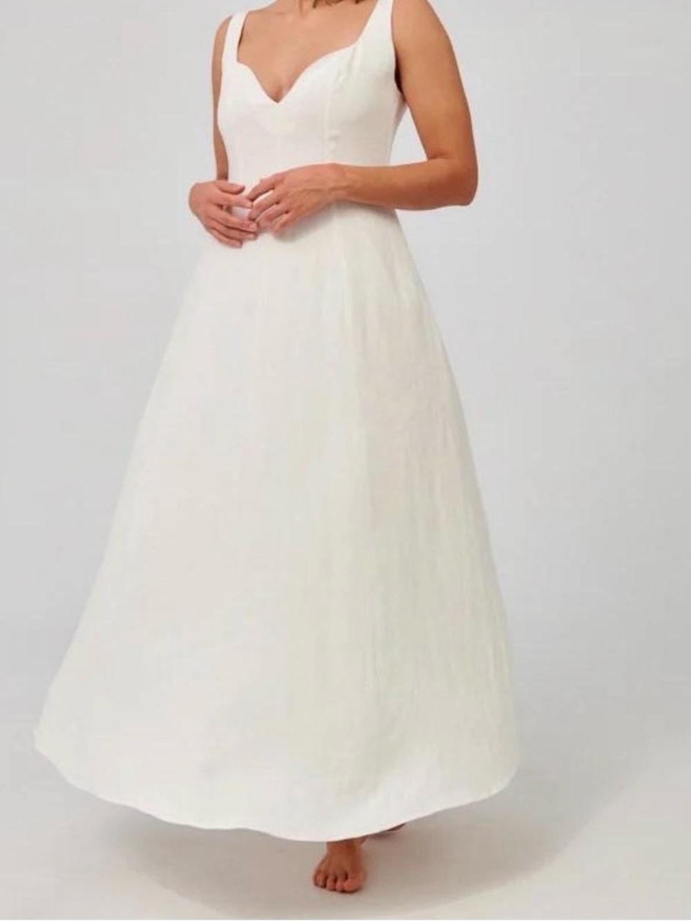 Mara Hoffman 100% Hemp Perdita Dress in White Size 16 - Picture 2 of 8